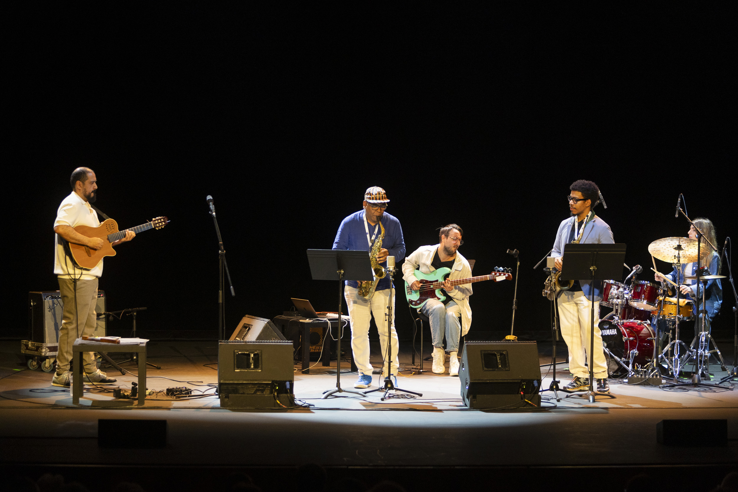 Daniel Román Jazz Quintet performing at the Victoria Eugenia Theatre